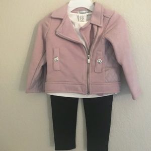 12 month girls pink jacket outfit